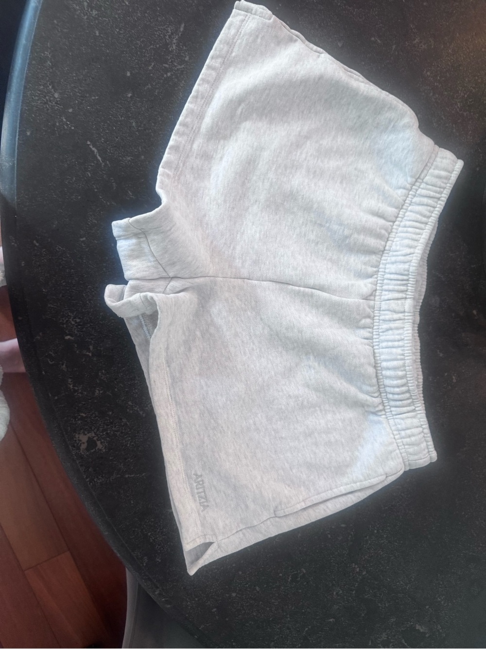 Aritzia Cozy Sweatfleece Hi-Rise Mini Short — Light Gray - Picture 6 of 7